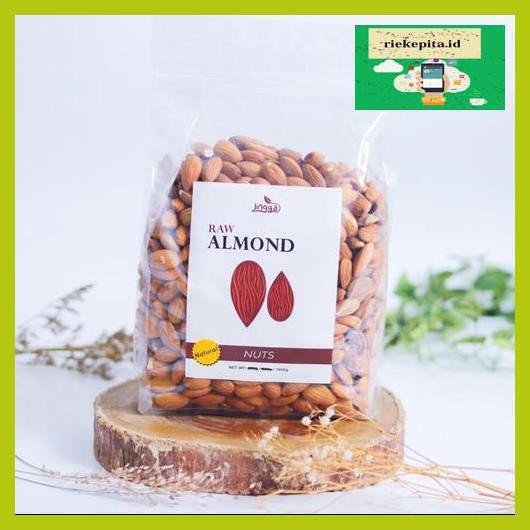 

5Yer67R- Kacang Almond Organik Utuh Mentah 1Kg / Organic Raw Almond Whole T7Rty67-