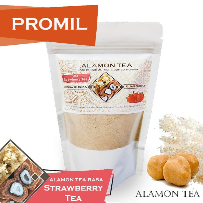 

PROMIL. Buah Zuriat Bubuk + Sari Bunga Kurma. Halal/ 270 Gr - Strawberry Tea
