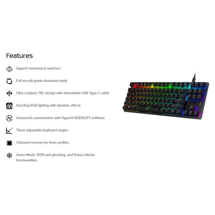 Kingston HyperX Alloy Origins Core Mechanical Gaming Keyboard