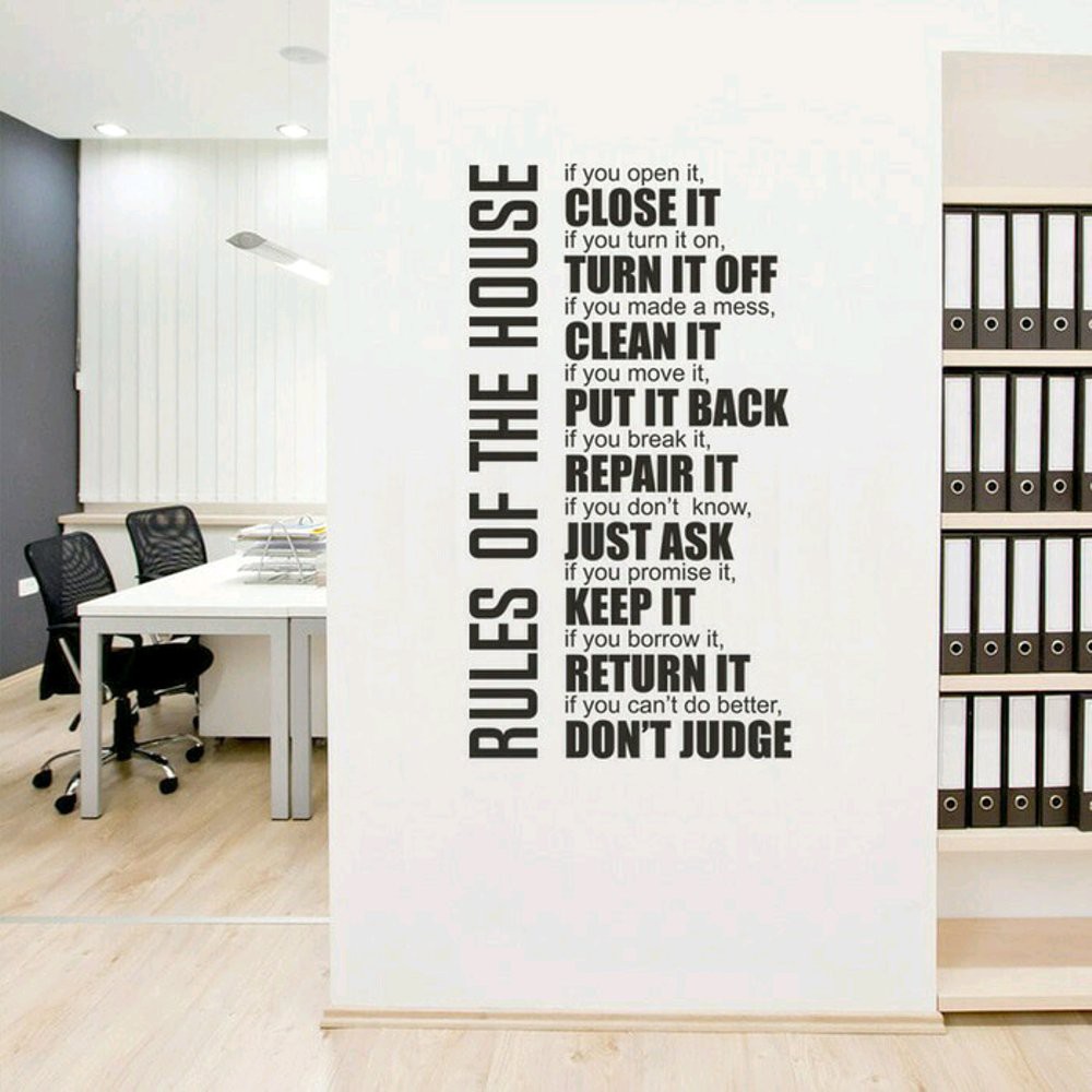 Sticker Dinding Wall Sticker Kata Kata Quote Motivasi Rules Of Sticker Dinding Wall Sticker Kata Kata Quote Motivasi Rules Of