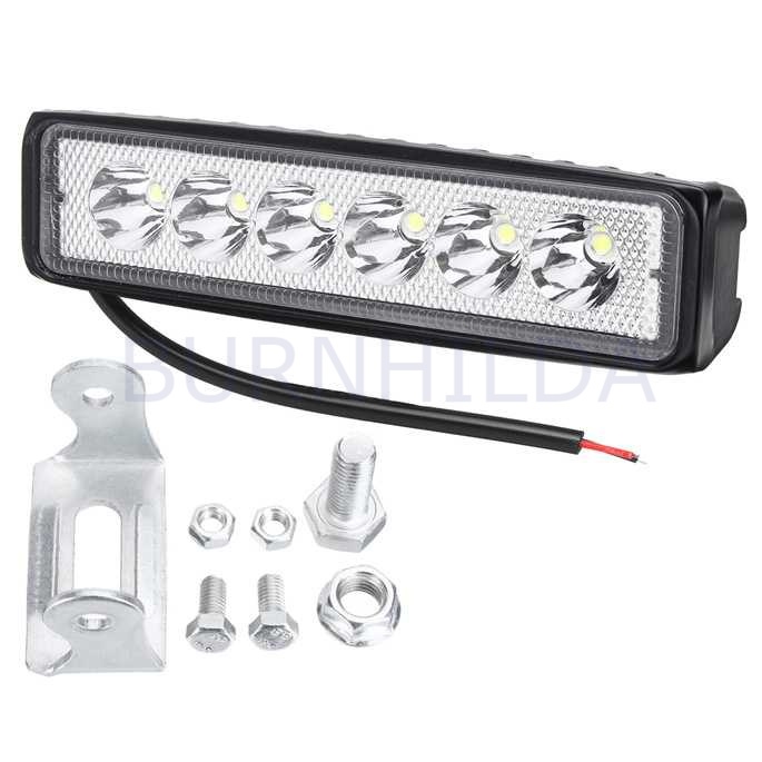 Lampu Tembak Mobil 6 LED Spot Lightbar Car ATV SUV 4WD 18W mobil motor burnhilda