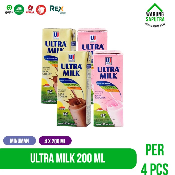 

Da2011Ca Susu Uht Ultra Milk 200 Ml Per 4 Pcs Xa201As