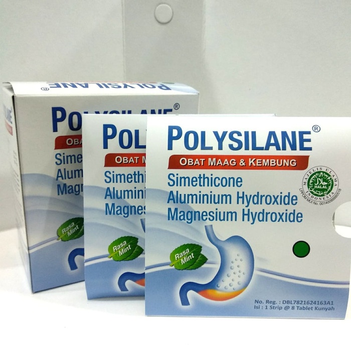 Polysilane tab obat lambung strip