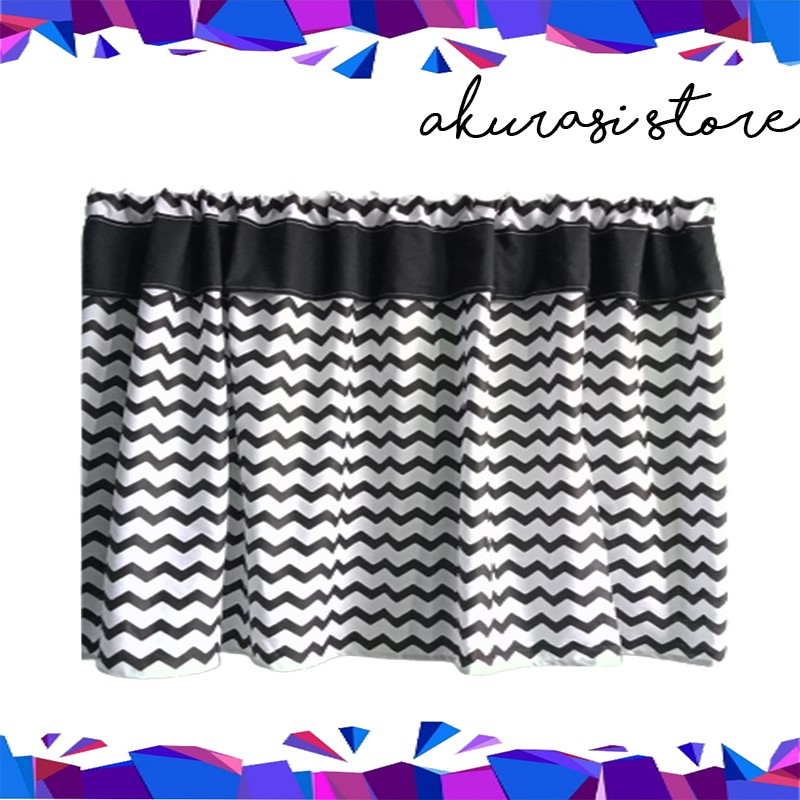 Gorden kolong dapur meja dapur korden kolong dapur motif zigzag poni