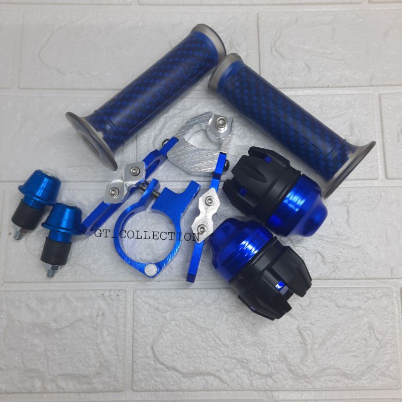 Paket Variasi Motor Handgrip Karbon + Jalu Stang Matic + Jalu As + Kleman Selang V Universal
