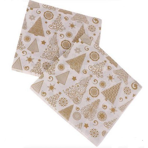 Decoupage Napkin - Tissue Decoupage 2Ply FL - Golden Tree