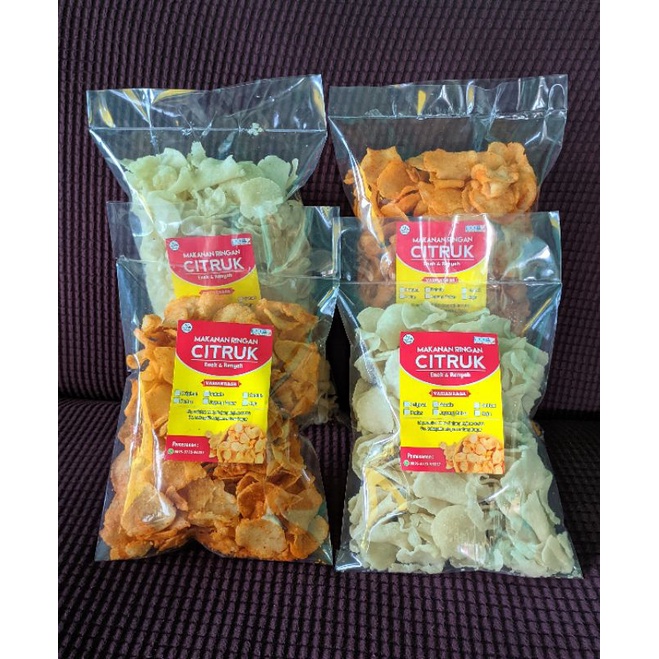 

Makanan Ringan CITRUK/Keripik (Kemasan Setengah kiloan)