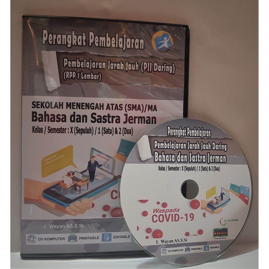 RPP 1 LEMBAR RPP PJJ DARING &amp; LURING BAHASA JERMAN KELAS X