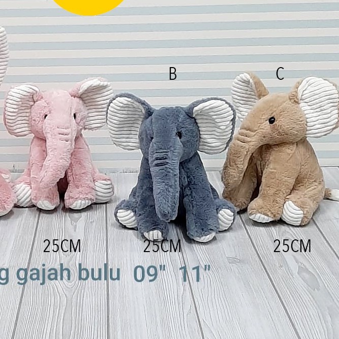 gajah big besar 70cm Boneka Elephant Doll Boneka bantal bayi mobil punggung jattestor taman safari