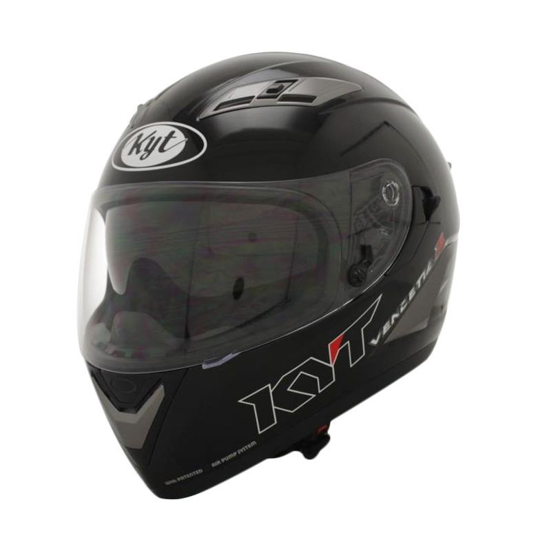 HM-1849 Kyt Vendeta 2 Solid Black Met Helm Full Face Murah