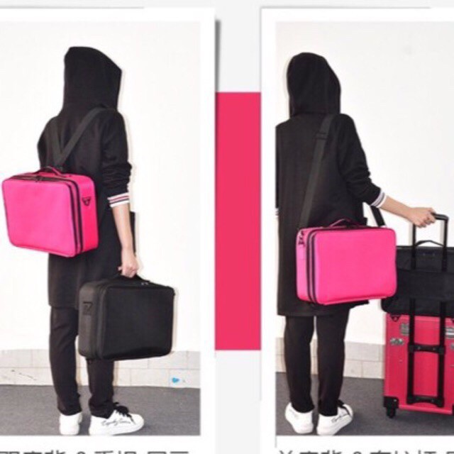 TAS MAKE UP / TAS KOSMETIK / BEAUTYCASE / TAS MAKE UP MULTIFUNGSI UKURAN BESAR 40x14x29