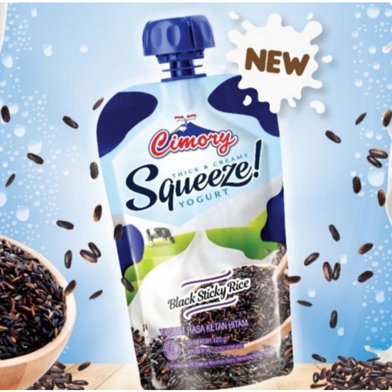 Cimory squeeze yogurt black sticky rice 120gr