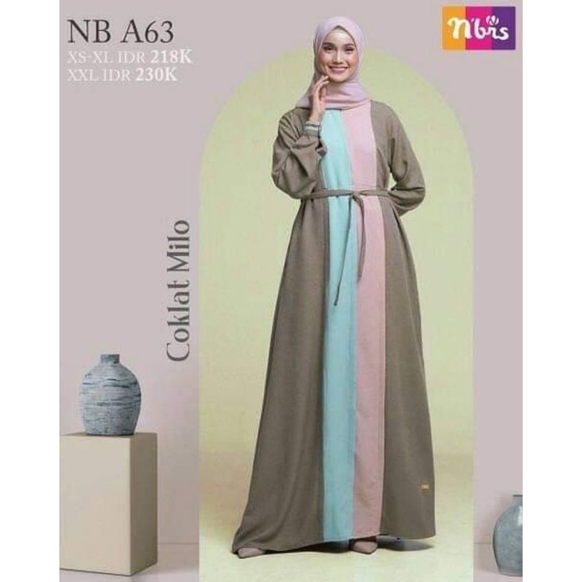 NB A63 COKLAT MILO/BAJU NIBRAS ORIGINAL NYAMAN DIPAKAI