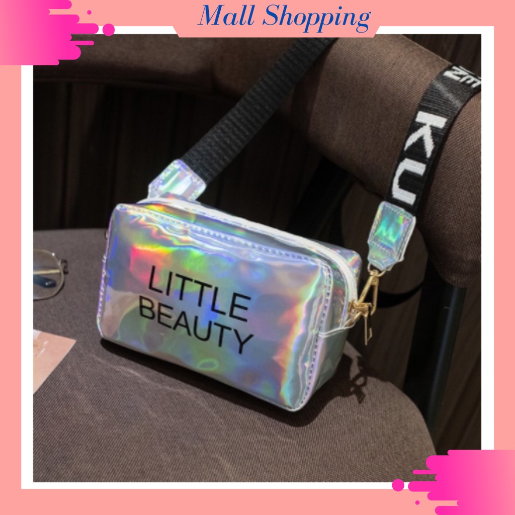 (COD) Tas Selempang Wanita Strap Resleting Sling Bag Tas Hologram MALLSHOPPING