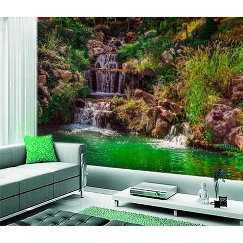 WALLPAPER 3D WALLPAPER CUSTOM WALLPAPER DINDING AIR TERJUN