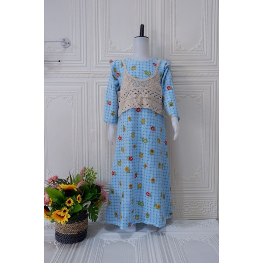 Gamis//baju muslim//rompi rajut//non hijab