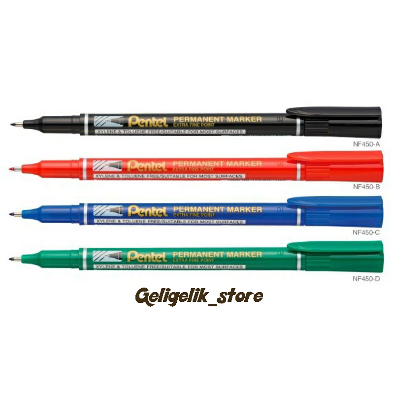 

Pentel Spidol Permanent Marker Extra Fine Point NF450