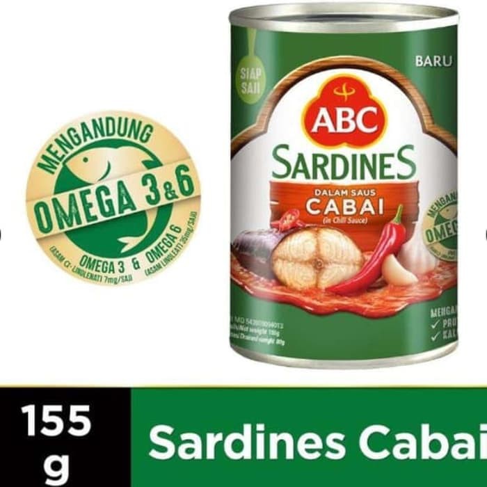 

ABC sardines dalam saus cabai 155g