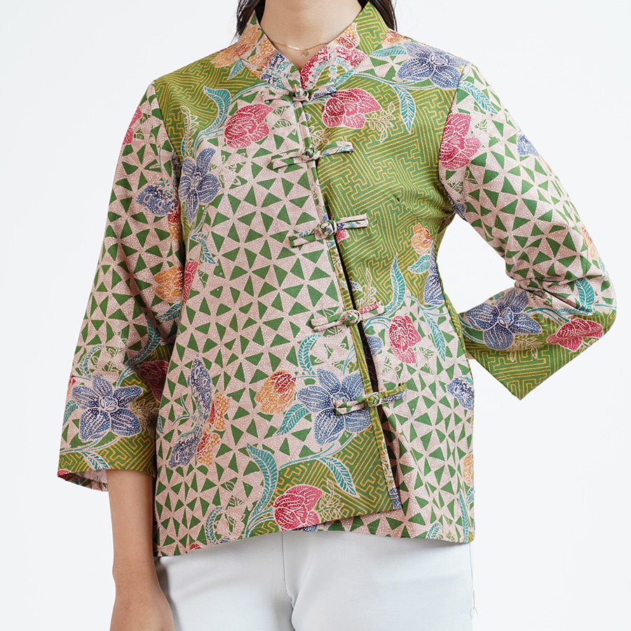 NONA RARA - Vivi CNY Encim T0721, Baju Batik Kasual Modern