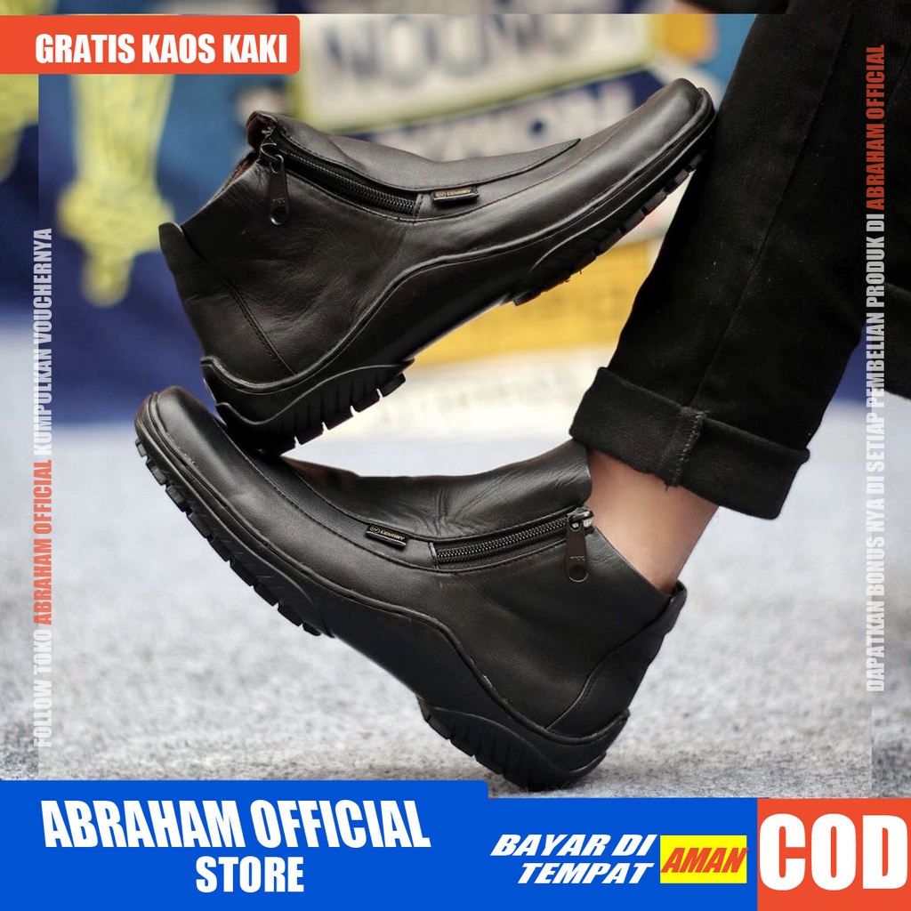 ABRHM X CORA Sepatu Formal Pria Sepatu Pria Casual Kulit Asli Sepatu Casual Sepatu Kasual Cowok / Cowo Oxford Kerja Kantor Kuliah Kondangan Gaya Keren Kekinian Original Murah Terlaris