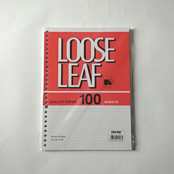 Jual Kertas Note Isi Kertas Binder Kertas File Joyko Loose Leaf B