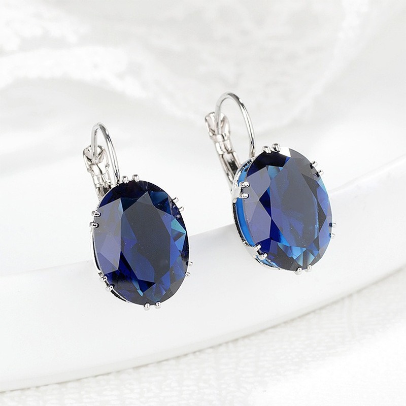 Mosaic Sapphire Earrings Ornament