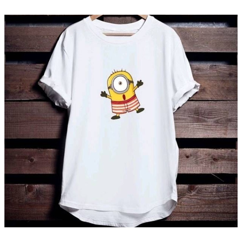 KAOS KATUN MINION OOPS BISA REQUEST WARNA T-SHIRT TERSEDIA SIZE ANAK DAN DEWASA S-2XL
