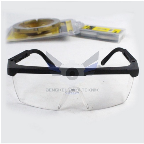 Katamata Safety UV Black &amp; Clear / Kacamata Las Hitam &amp; Bening / Katamata Las Safety Glasses