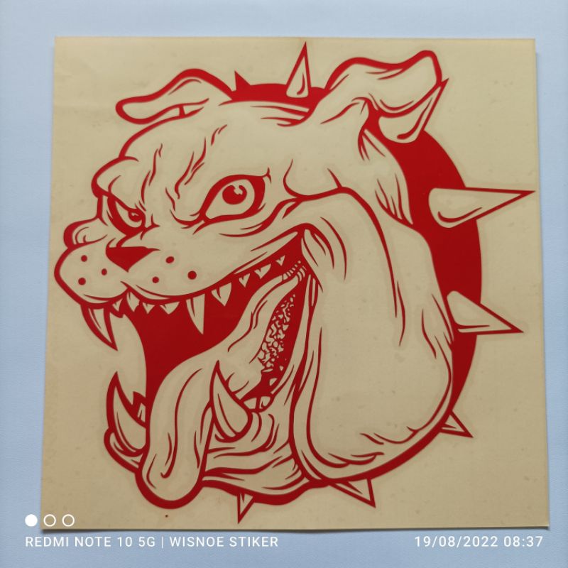

Stiker Cutting PittBull ukuran 19.5*19.5