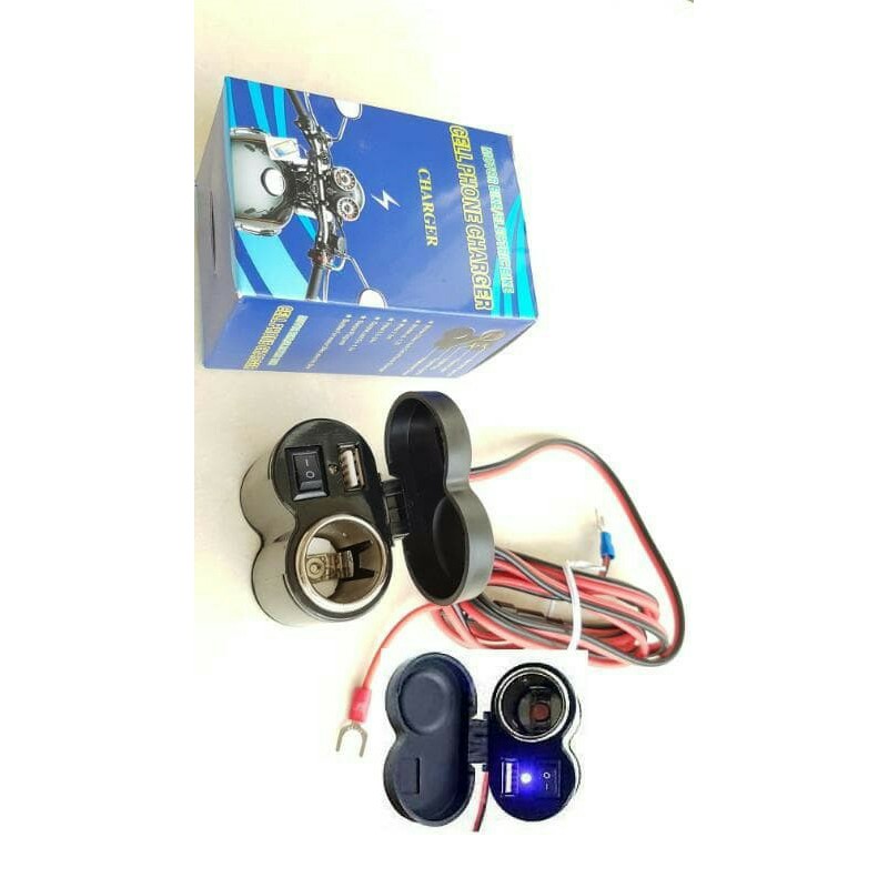 charger accu motor usb + lighter