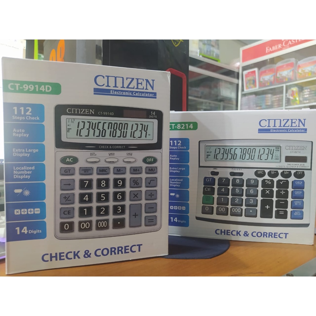 

Kalkulator citizen CT-9914 , CT-8214 dan CT-9514GC