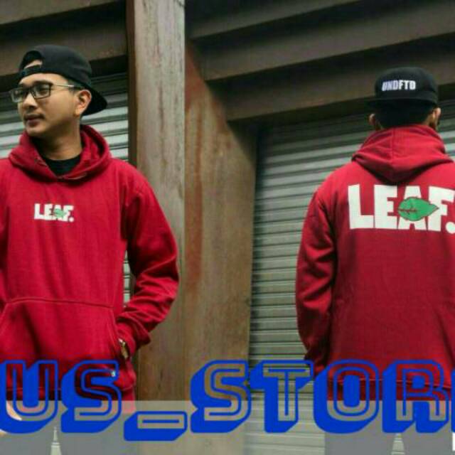 Jaket sweater hoodie leaf