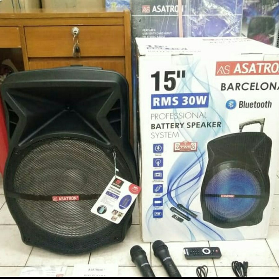 speaker metting portable ASATRON 15 INCH BARCELONA garansi resmi