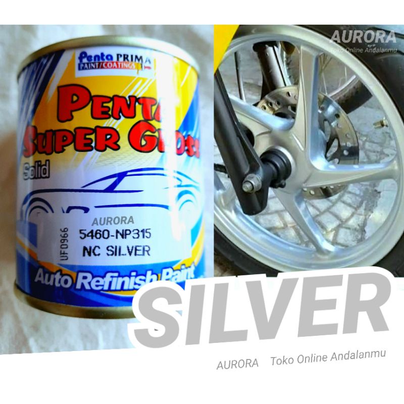 Cat Silver Penta Super Gloss Silfer Seperempat Kilo Cet Mobil dan Motor Kualitas Terbaik