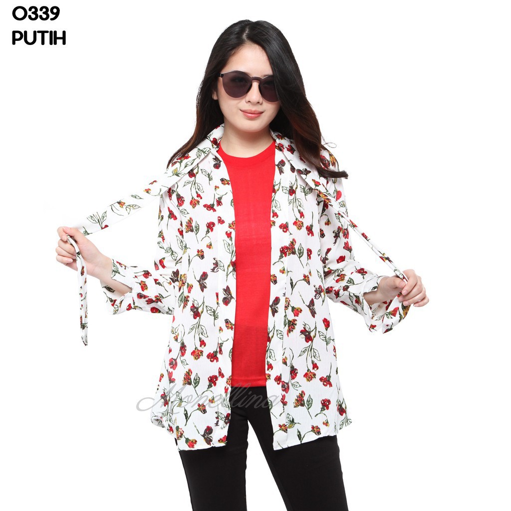 Belle Fashion Blouse Murah Model Kimono Wanita Lengan Panjang Kekinian D-0339 (MF)