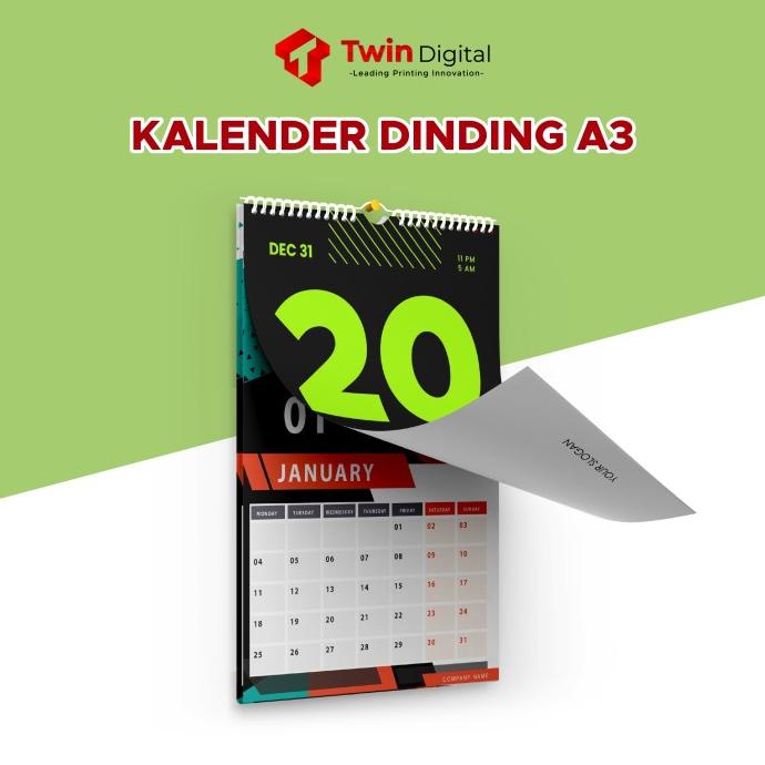

Custom Print Kalender Dinding A3 12Bulan Terlaris