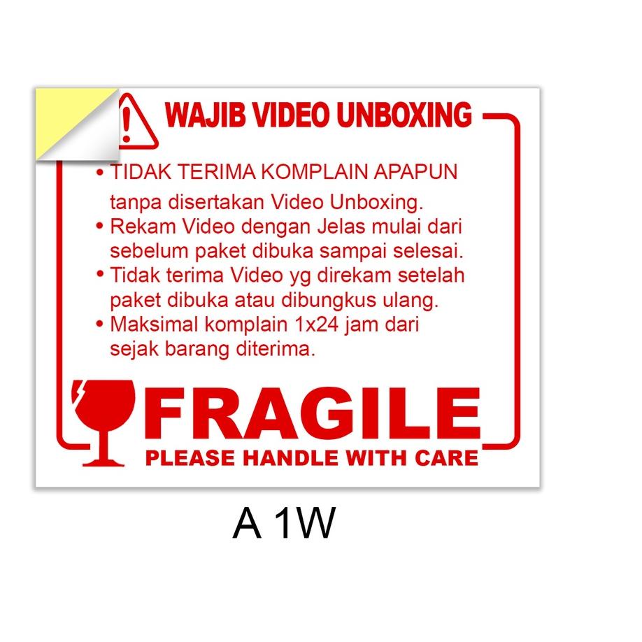 

Terlaris - Sticker Video Unboxing 1000pcs / Sticker Fragile Pecah Belah Model A1W !
