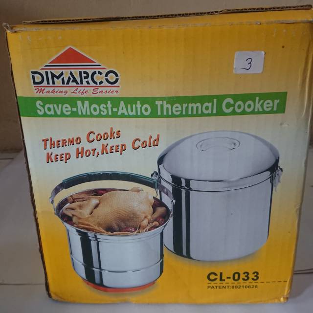 Panci Menjaga Makanan Tetap Hangat Thermal Cooker - Dimarco    #thermal cooker #thermal cooker pot #