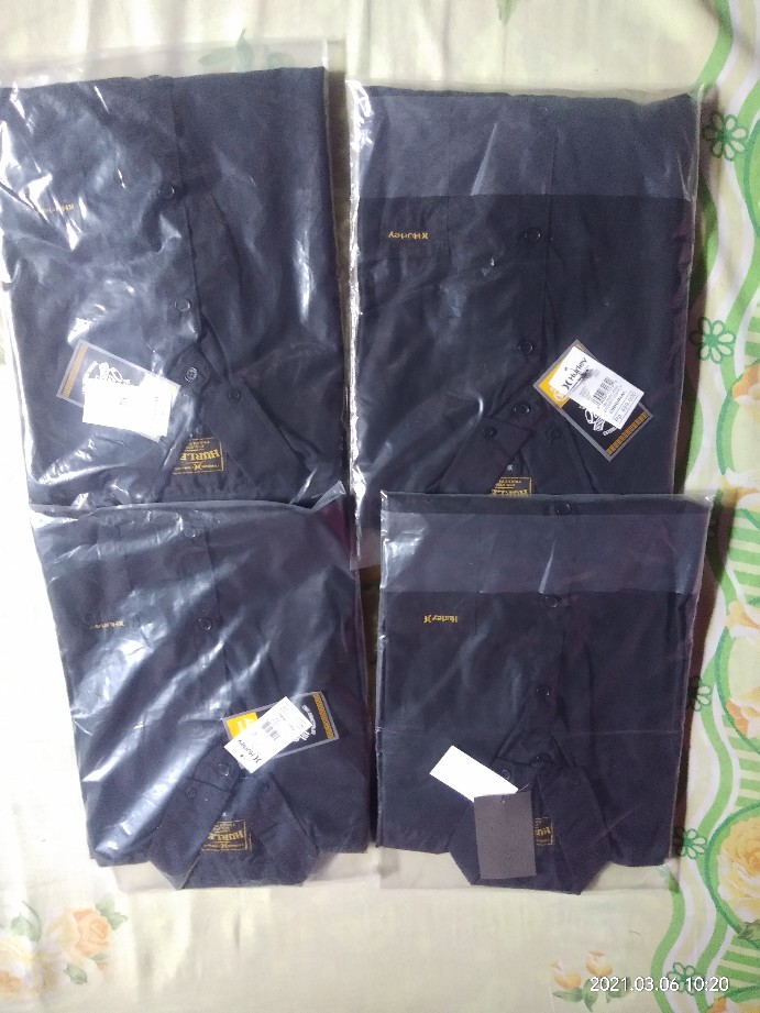 Kemeja Polos Pria Lengan Panjang Hurley Slimfit Baju Kerja