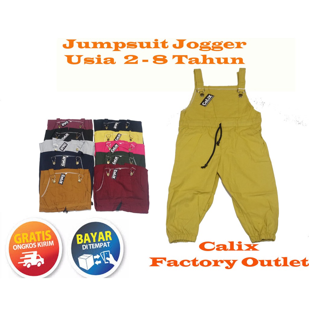 Jumpsuit Jogger Baju Kodok Anak Unisex