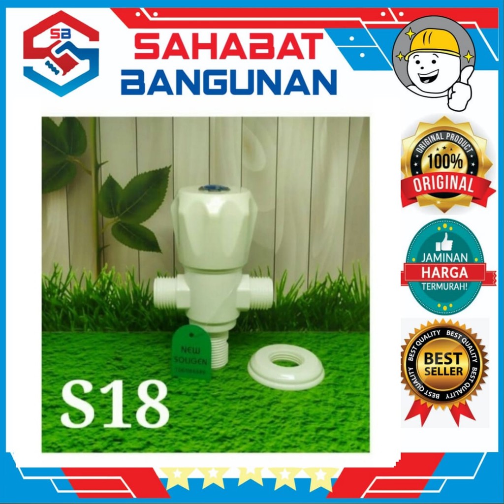 KRAN KLOSET CABANG 2 PVC SOLIGEN- KRAN KLOSET PVC SOLIGEN S18 - KRAN SHOWER PVC - STOP KRAN KLOSET 1