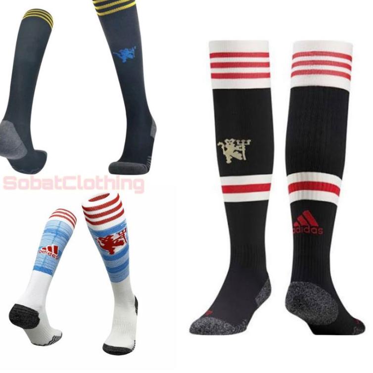 Kaos Kaki MU Home Away 3rd Third 2021 / 2022 Terbaru GO Thailand Sepakbola Manchester United Mantap 