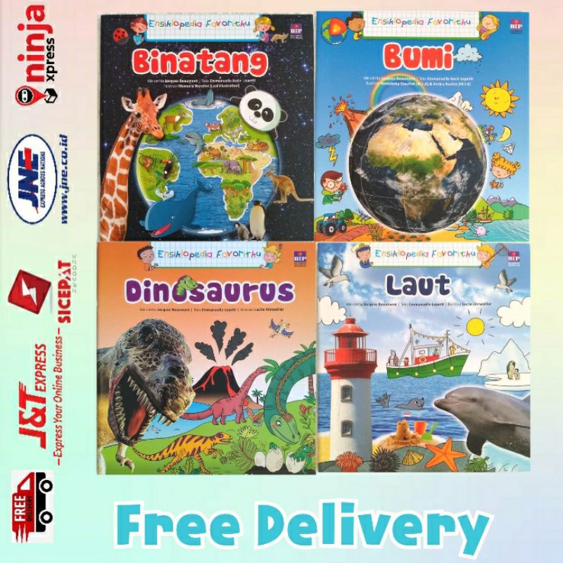 Ensiklopedia Favoritku : Bumi, Binatang, Dinosaurus, Laut Buku ensiklopedia anak Gramedia