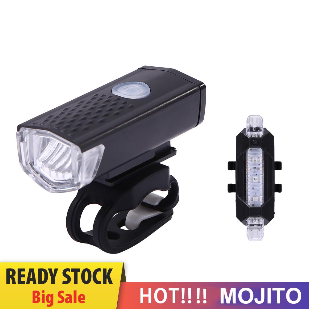 Set Lampu Depan + Belakang Sepeda Led Xpe Anti Air