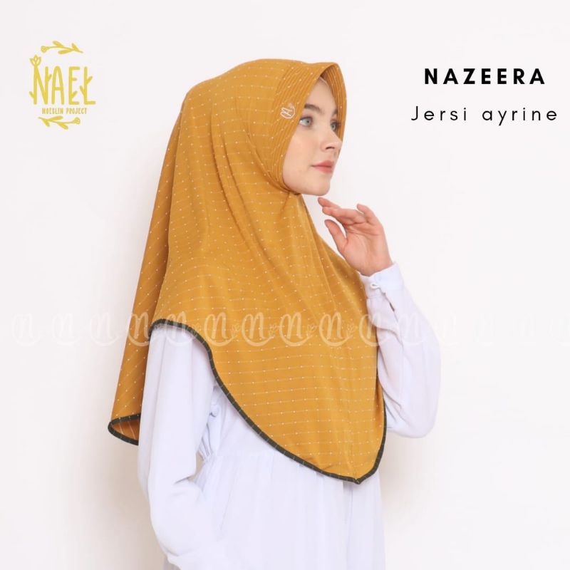 [Ori Nael] NAZEERA••hijab instan jersey ayrine••bergo instan pet list jersey