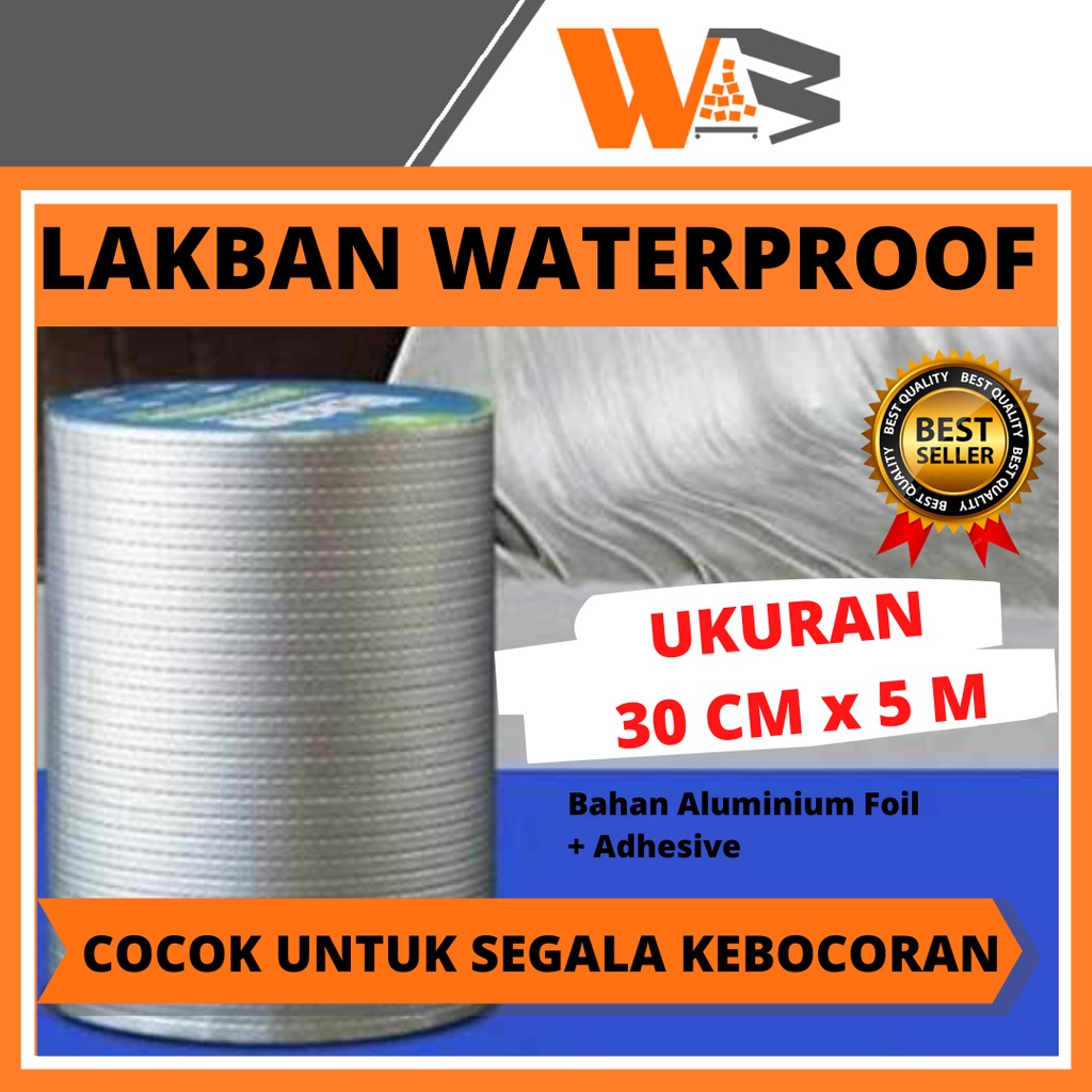 COD Lakban Anti Bocor Anti Air Aluminium Foil Lem Anti Air Isolasi Anti Bocor Untuk Seng Pipa Serbaguna 30cmx5m D56