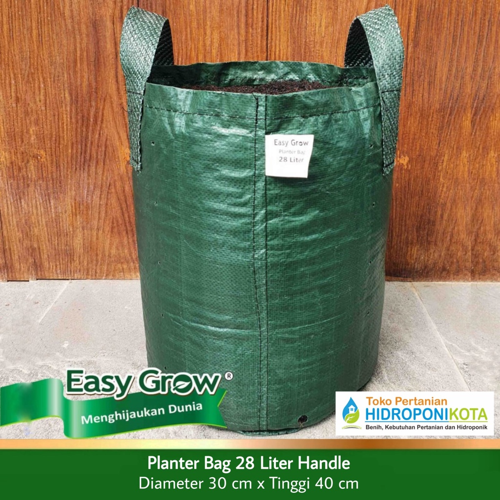 EASY GROW - PLANTER BAG 28 LITER - size 30 x 40 cm - planterbag easy grow - merk EASY GROW ASLI