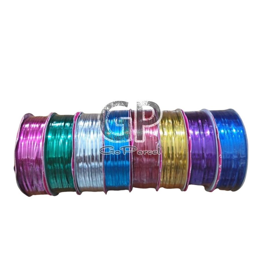 ( Rol 20 Yard ) WIRE RIBBON ROPE - PITA KAWAT SOUVENIR ROLL / IKATAN / GOODIE BAG / HAMPERS PARCEL GOLD SILVER RED PURPLE