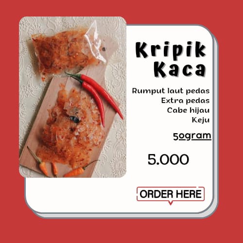 

Kripik Kaca / Beling 50gram + Daun Jeruk