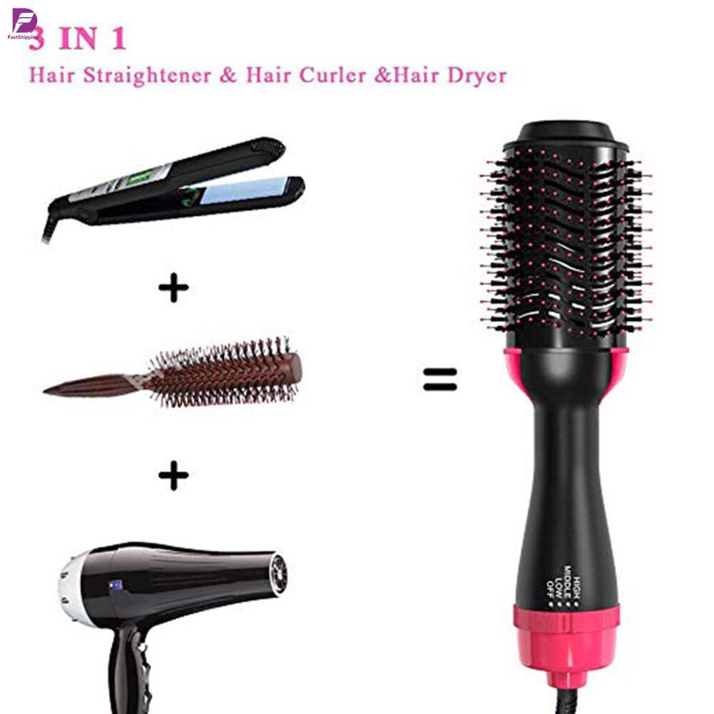 One Step Hair Dryer Brush Negative Ion Generator Salon Hair Straightener